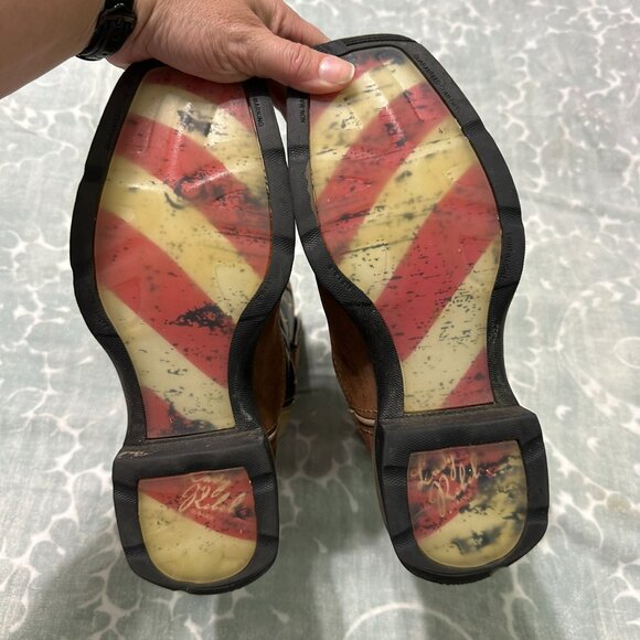 Durango Women's 10" American Flag Brown Leather Western Boots Size 6.5M - Picture 5 of 5